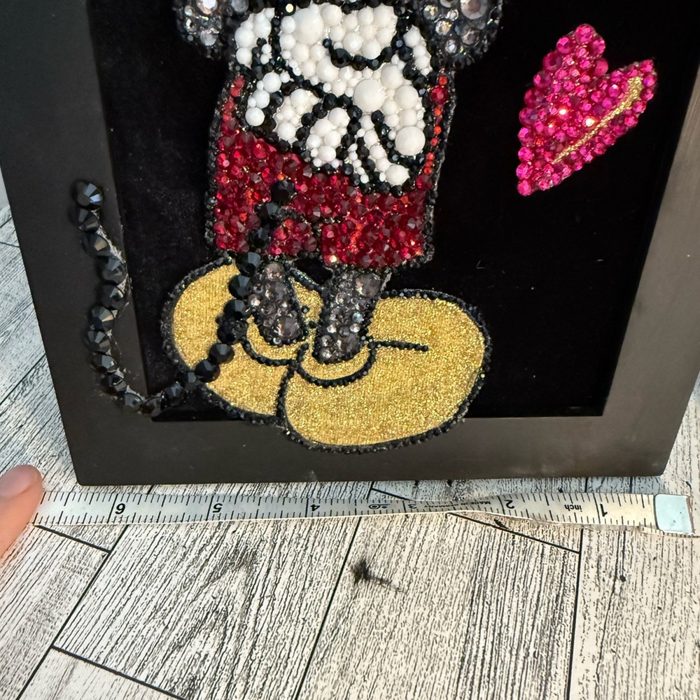 Mickey & Minnie Mouse Rhinestone Book Shelf ArtWork Bedazzled Picture Frame - Picture 11 of 13